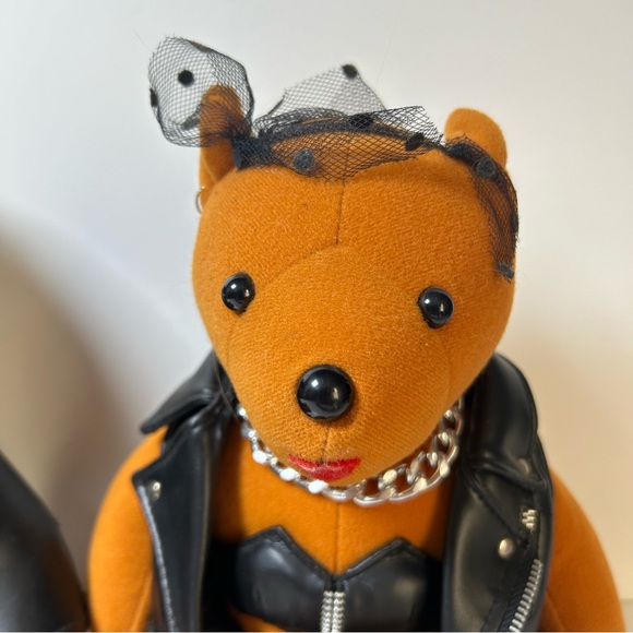 Motorcycle Ted Teddy Couple Eastern Accessories Toots Bears Biker Plush Vintage - Picture 7 of 7